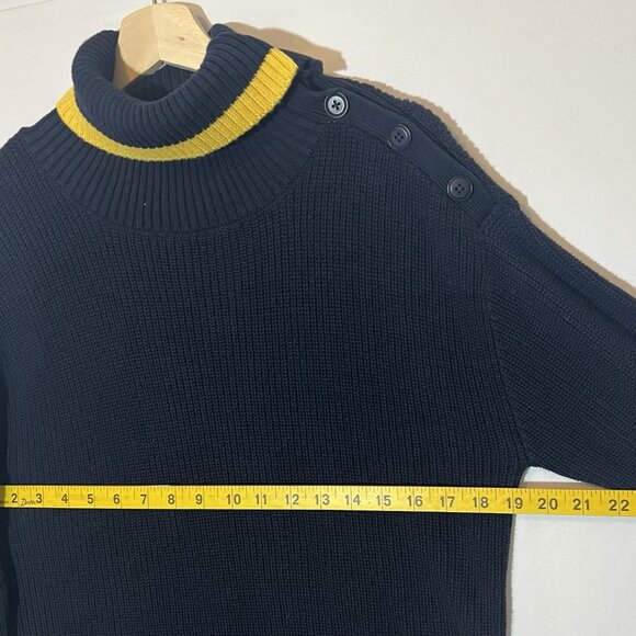 Talbots Knit Sweater Women’s Size L Petite Blue Cotton Blend Casual Coastal - Picture 7 of 10